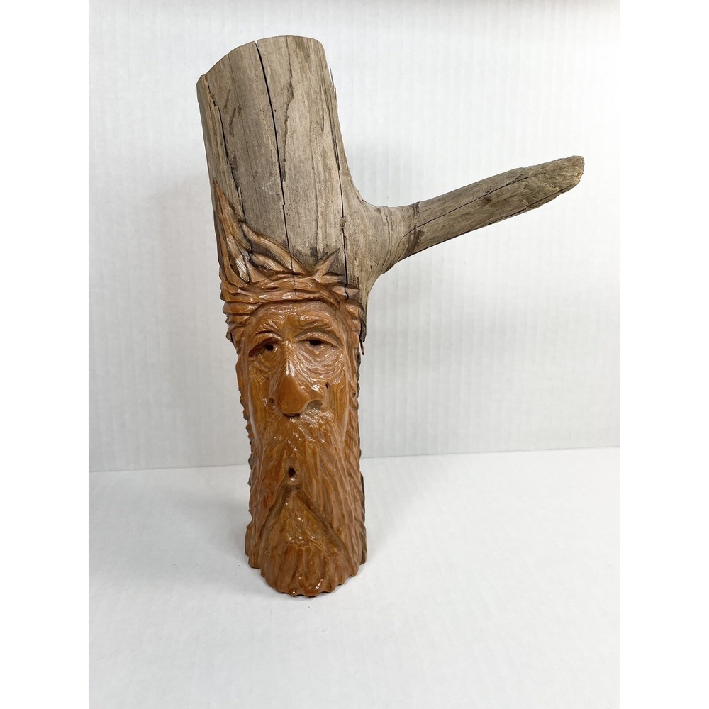 Spirit Of The Woods Wood Carving Wall Decor Or Self Standing sculpture